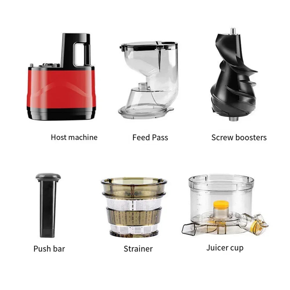 Houselin Slow Cold Press Juicer Machines Vegetable and Fruit, 500W Slow Masticating Juicer Machines with 7-inch Large Feed Chute
