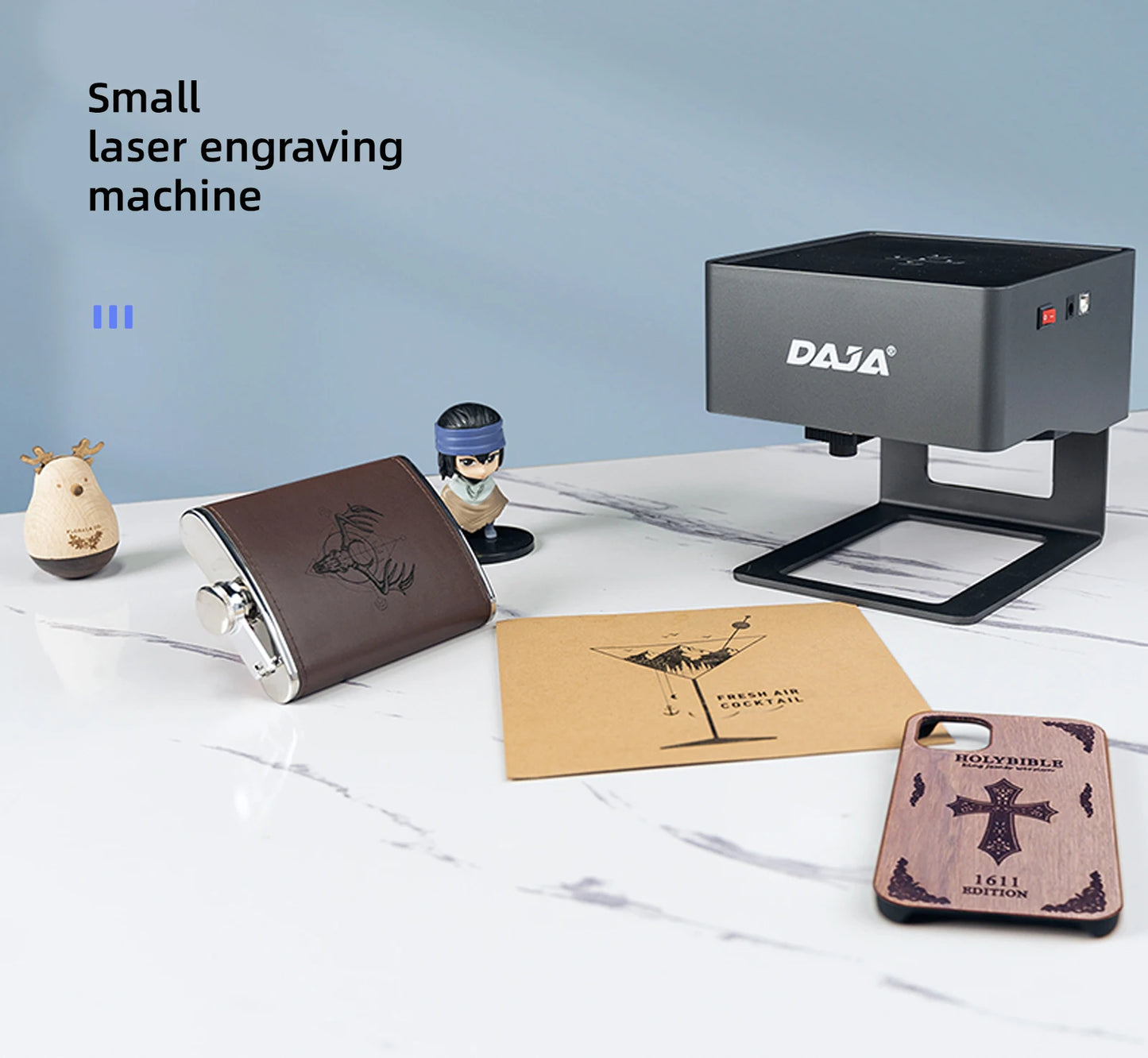 DAJA DJ6 Laser Engraver Diy Laser Engraving Machine Fast Mini Logo Mark Printer Cutter Woodworking Wood Plastic glass for iPhone
