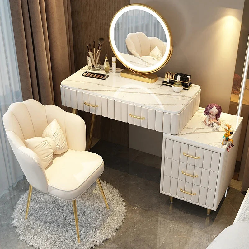 Items Makeup Dressing Table Box Container Drawer Nordic Organizer Dressing Table Mirrors Woman Coiffeuse Dressers For Bedroom