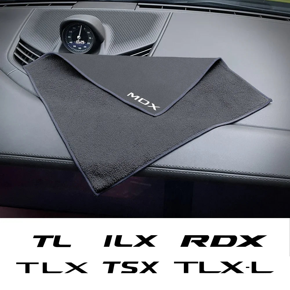 For Acura MDX RDX TSX TL ILX TLX NSX RL CDX ZDX TLXL RLX Car Cleaning Cloth Wash Drying Suede Towel Coral Velvet Auto Accessory