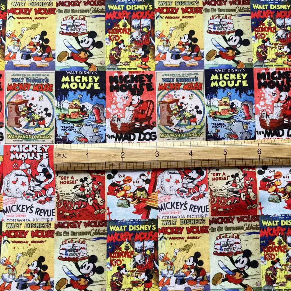 disney fabric 140x50CM Cartoon cotton fabric Patchwork Tissue Kid Home Textile Sewing Doll Dress Curtain Polyester cotton Fabric