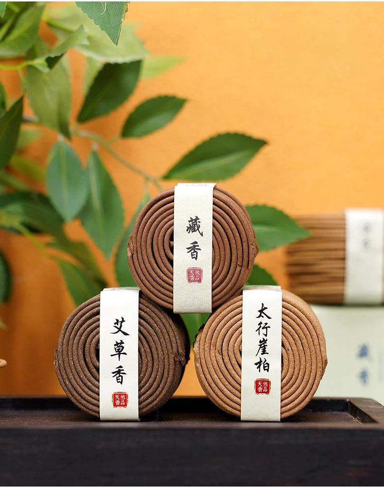 PINNY 2 Hours Natural Coil Incense Floral Scent Spiral Incense Rose Osmanthus Sandalwood Scent Purifying Air Worship Buddha