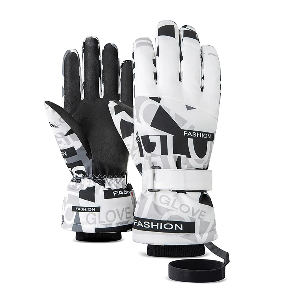 LOOGDEEL Ski Gloves Warm Winter Snowmobile Snow Snowboard Thermal Gloves Waterproof Touchscreen Function Windproof Plush Mittens