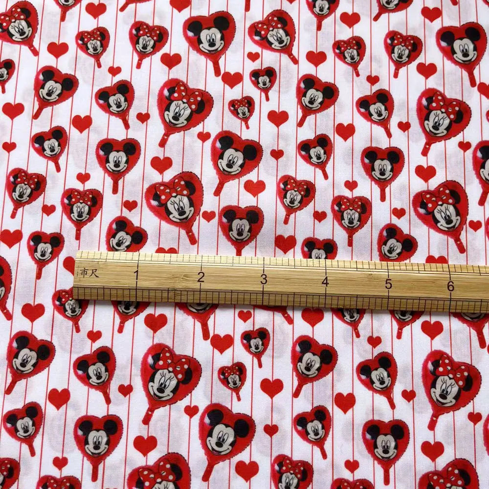 disney fabric 140x50CM Cartoon cotton fabric Patchwork Tissue Kid Home Textile Sewing Doll Dress Curtain Polyester cotton Fabric