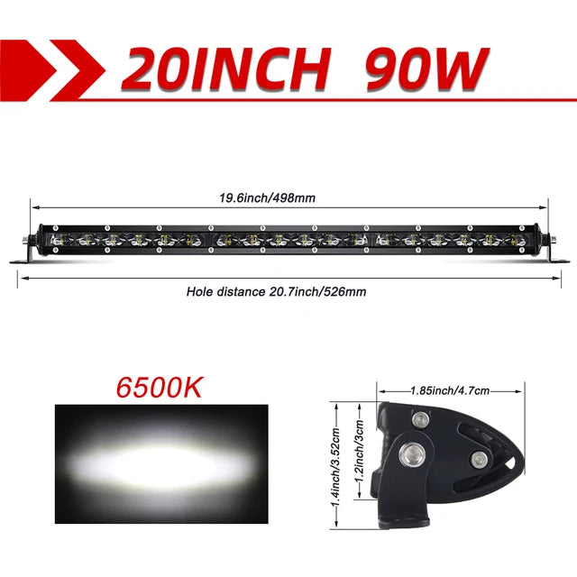 LED Light Bar 6D 8inch 14inch 20inch Off Road Led Bar for Lada Truck 4x4 SUV ATV Niva White Yellow Auto Driving LED Fog Lights