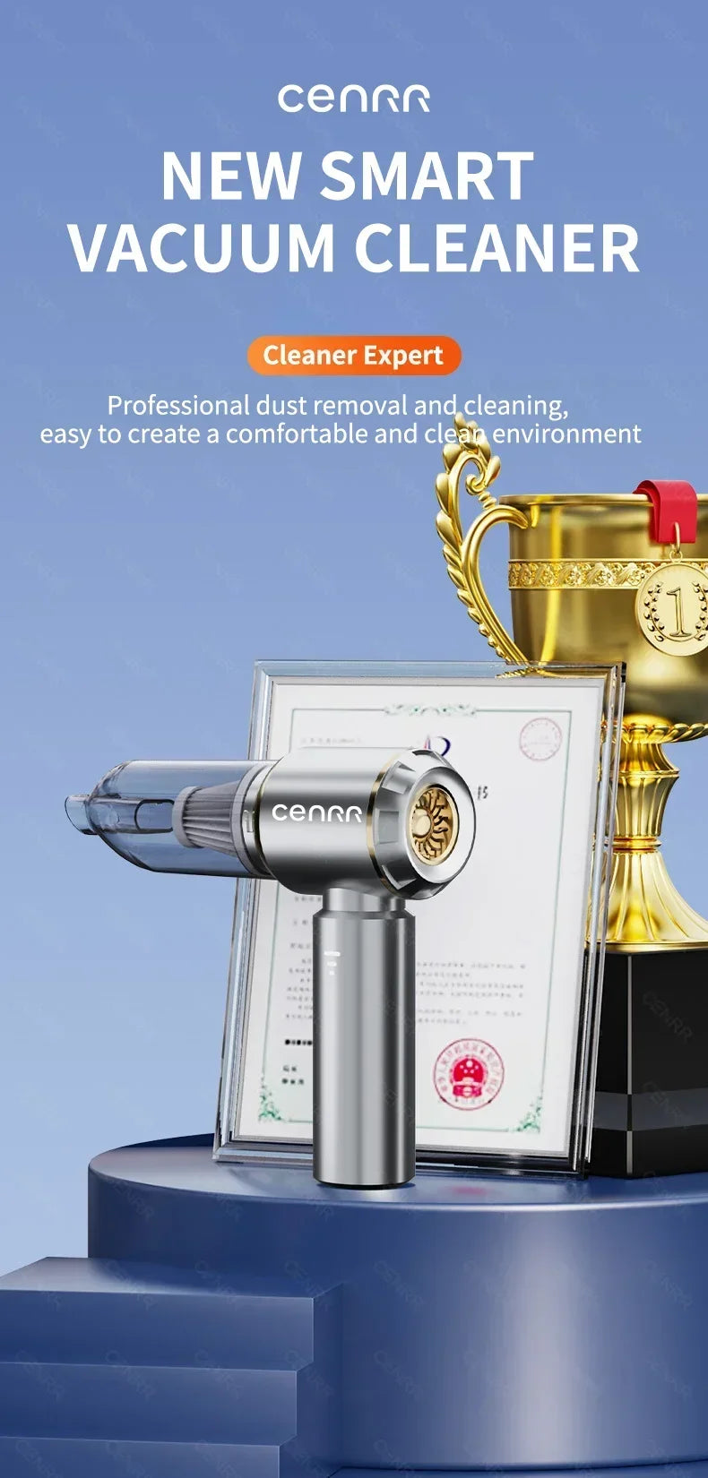 CENRR 360000PA Car Vacuum Cleaner Home Appliance Wireless Cleaner Portable HandHeld Powerful Vacuum Cleaner Cleaning Machine