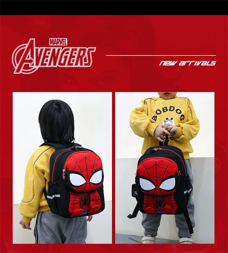 Children's school bag new, cute cartoon Spider-Man 3-6 years old boys backpack Captain America Iron Man backpack