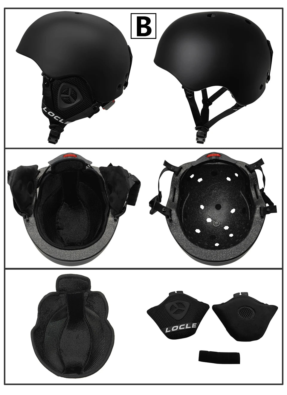 LOCLE Ski Helmet Men Women Integrally-molded Children Kids Skiing Helmet Skateboard Ski Snowboard Motorcycle Snowmobile Helmet