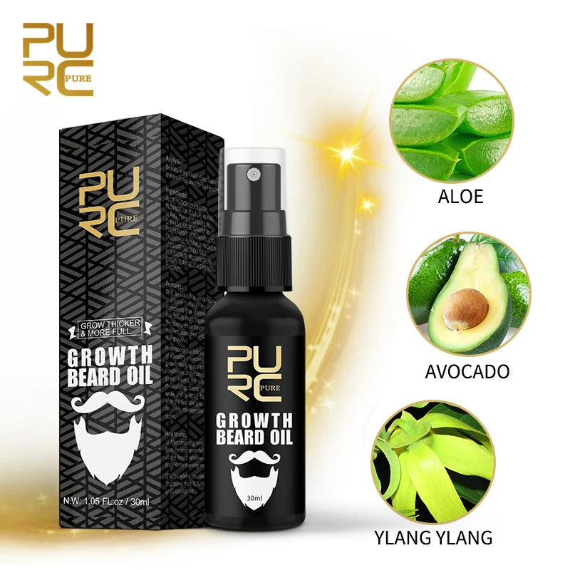 PURC Beard Oil for Men Nourishing Soften Beard Grooming Treatment Hair Oil Beard Care