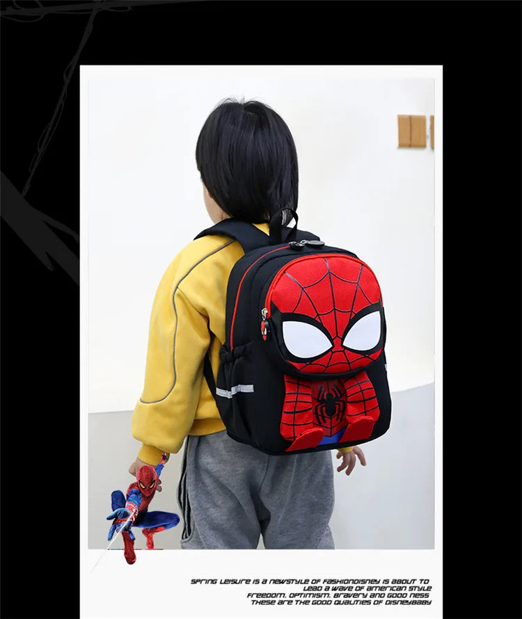 Children's school bag new, cute cartoon Spider-Man 3-6 years old boys backpack Captain America Iron Man backpack