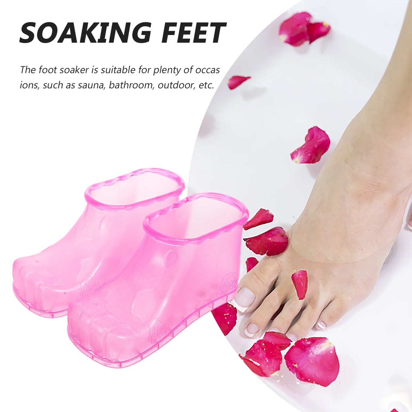 Foot Tub Keep Warm Feet Massager Spa Shoes Boots Plastic Soaker Portable Pedicure Bath