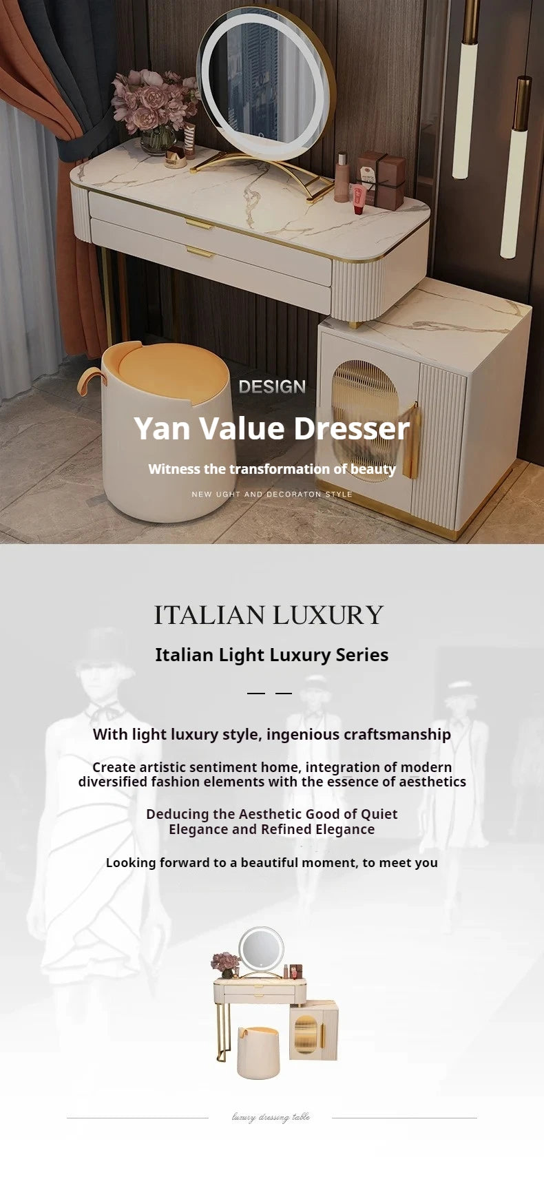 Makeup Dresser Table Vanity Filing Dressing Mobile Chest Nightstands Bedroom Komodinler Coiffeuse De Chambre Bedroom Furnitures