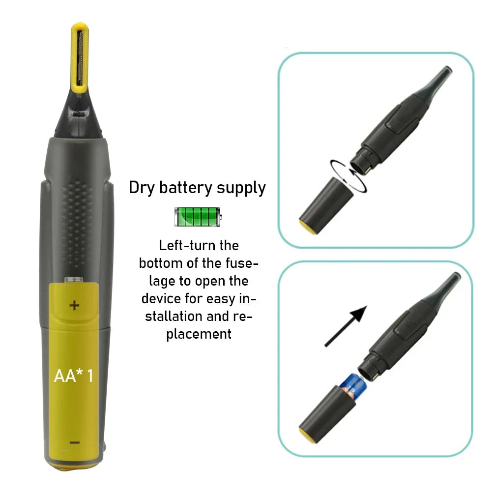 Ultra thin Precision Trimmer Electric Nose hair trimmer Mini Portable Ear Trimmer for Men Nose Hair Shaver Waterproof Safe Clean