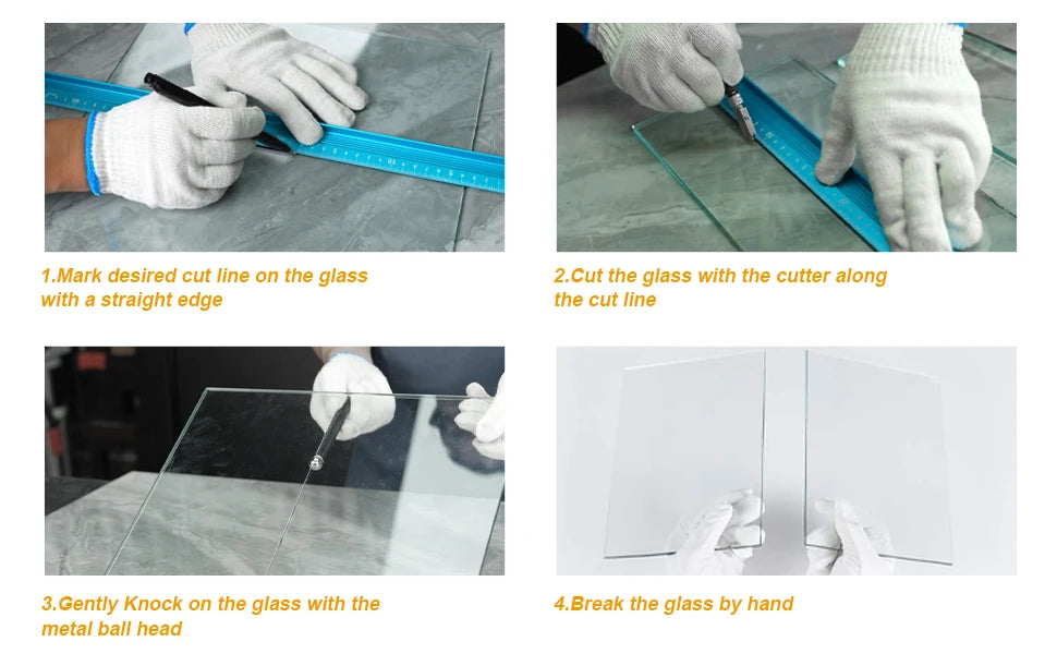 TOLESA Glass Cutter 2mm-20mm Kits, Glass Cutting Tool with Aotomatic Oil Feed and Box, Glass Cutter for Mirrors/Tiles/Mosaic