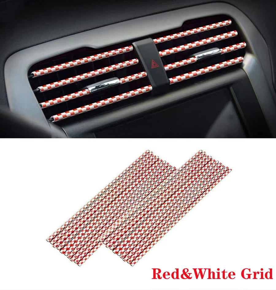 10PCS 20cm Universal Car Air Conditioner Outlet Decorative U Shape Moulding Trim Strips Decoration Accessories Car Styling