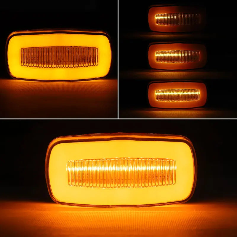 4pcs 12V 24V LED Tail Brake Light Turn Signal Light Flowing Water Side Lamp Warning Lamp For Car Trailer Truck Tractor ATV UTV