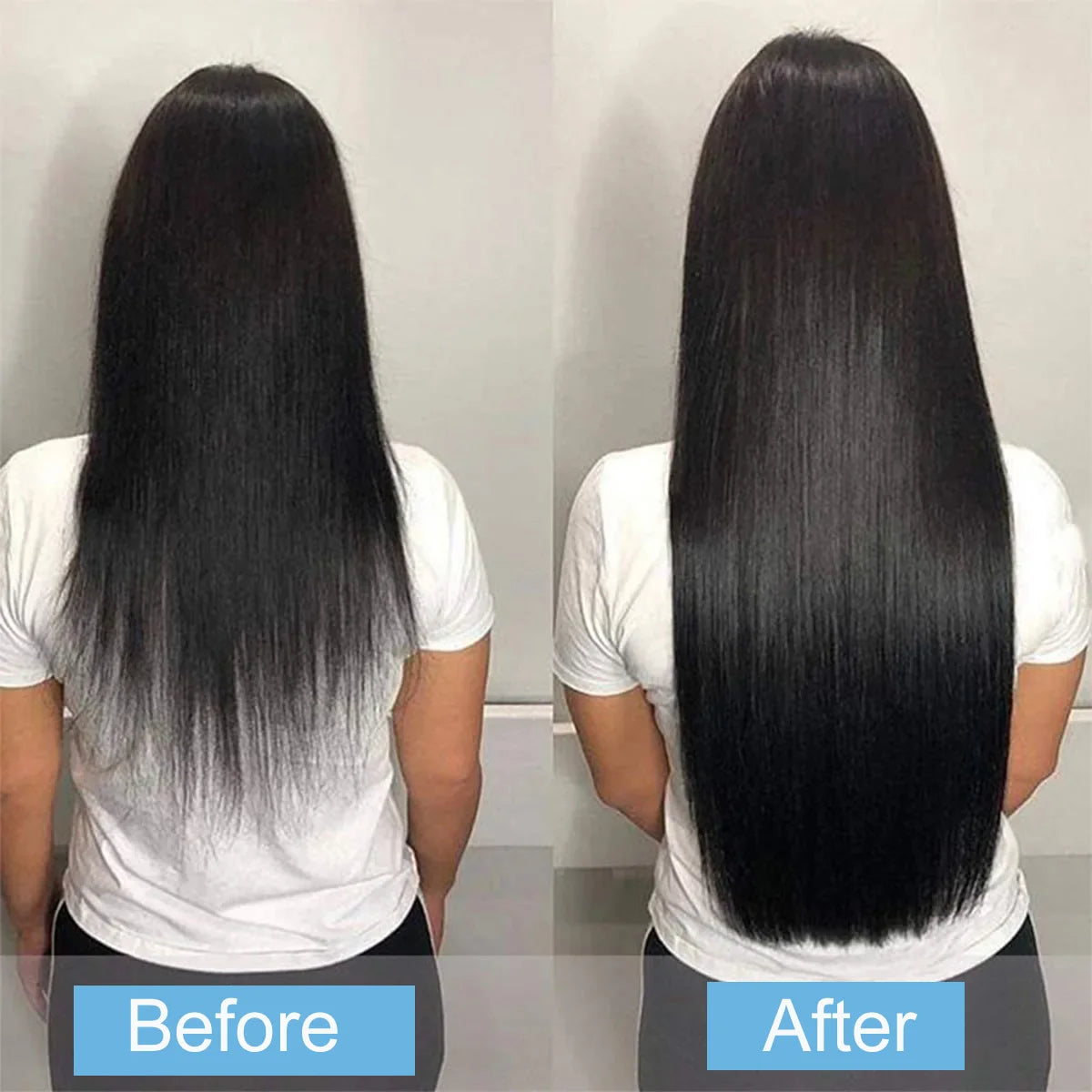 Kinky Straight Clip in Hair Extensions Seamless Clip ins Hair Extensions 16 Inch Real 100% Human Hair Straight Natural Color 1B