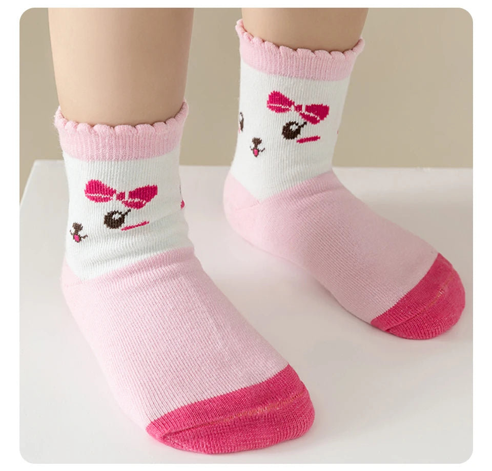 5Pairs Children's socks animal Print Comfortable Breathable Casual Soft Kids Socks thin socks for children носки летние детские