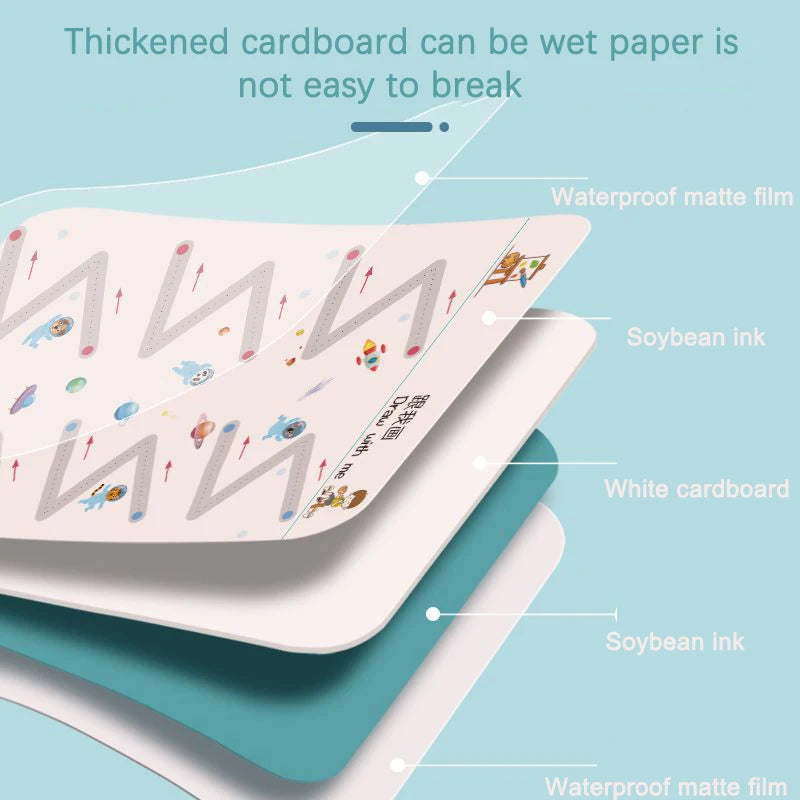Practice Copybook Control Training Book Magical Tracing Workbook Reusable Magic Children Montessori Drawing Education Stationery