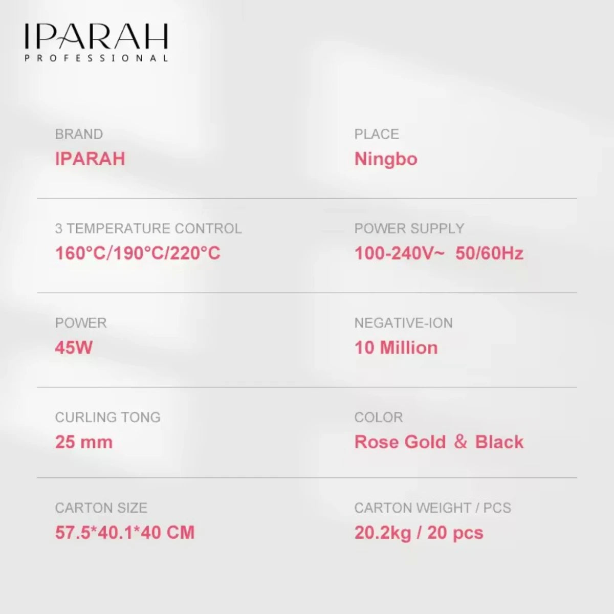 IPAHAR Hair Straightener Professional Hair Straightener Electric Hair Brushes Straightener Electric Hot Curler Wet Dry P-201