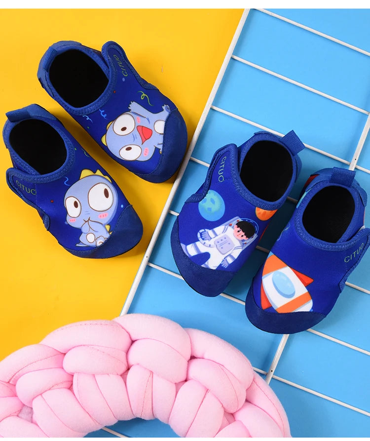 Kids Socks Shoes Children Cute Cartoon Slippers Boy Girls Indoor Shoes Soft Rubber Sole Child Floor Sneakers
