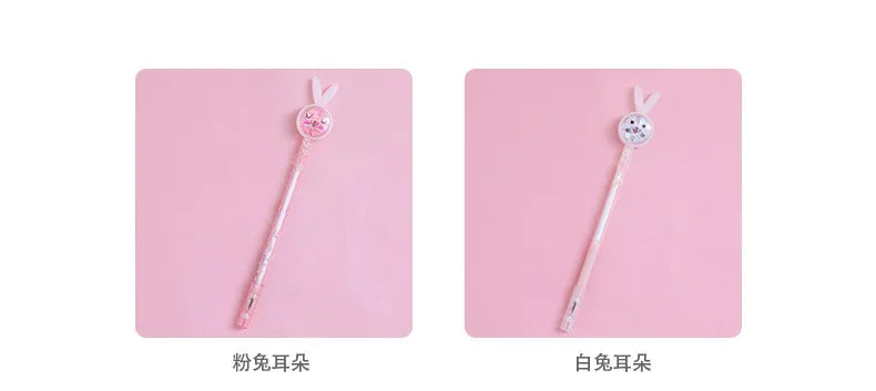 Cartoon Creative Bunny Ears Sequin Gel Pen Signature Pen Lovely Student Examination Writing Pen