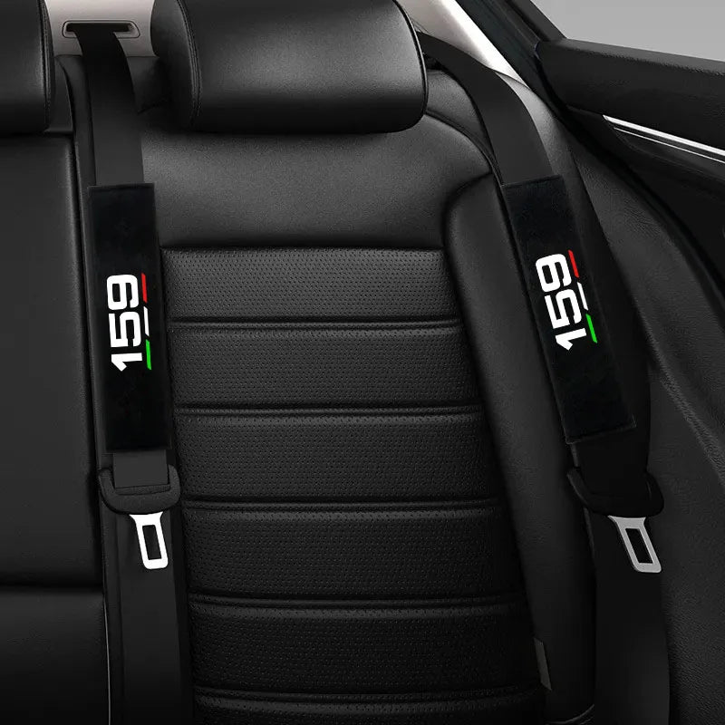 2pcs Car Safety Belt Cover Adjustable Seat Belt Cover Shoulder Strap Covers for Alfa Romeo 159 Auto Accessories