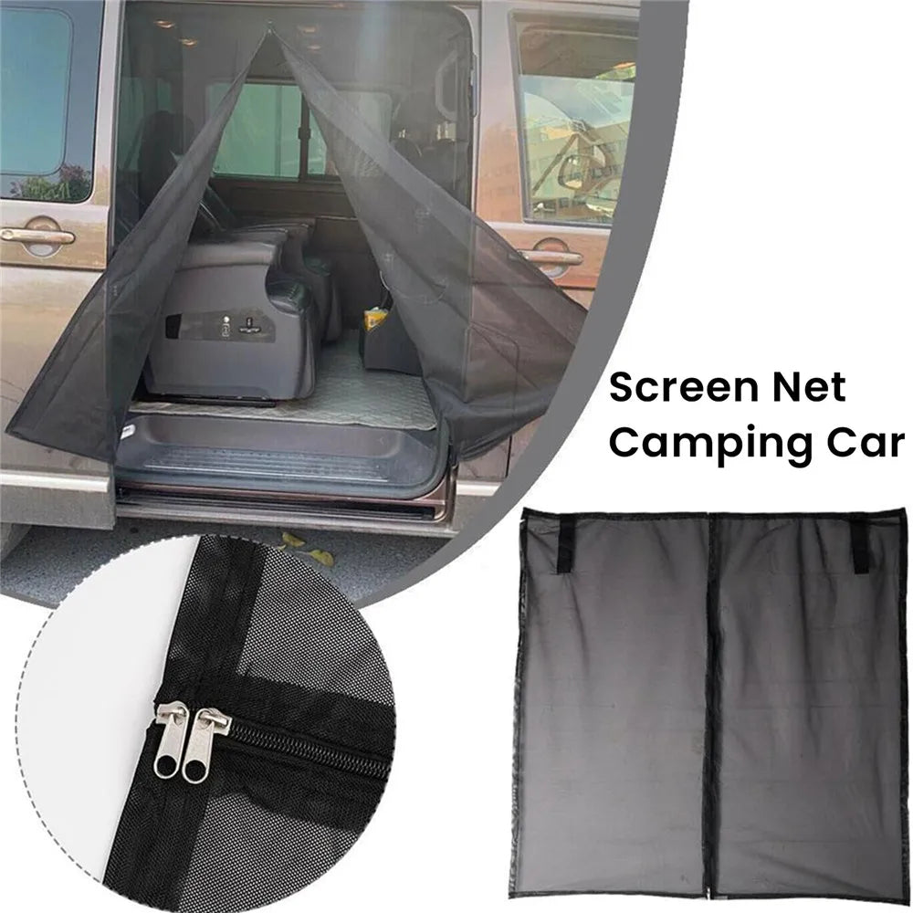 Sliding Door Magnetic Fly Screen Large Size Van Bug Screen Mesh Mosquito Net Sun Protector for Caravan Motorhome Camper SideDoor