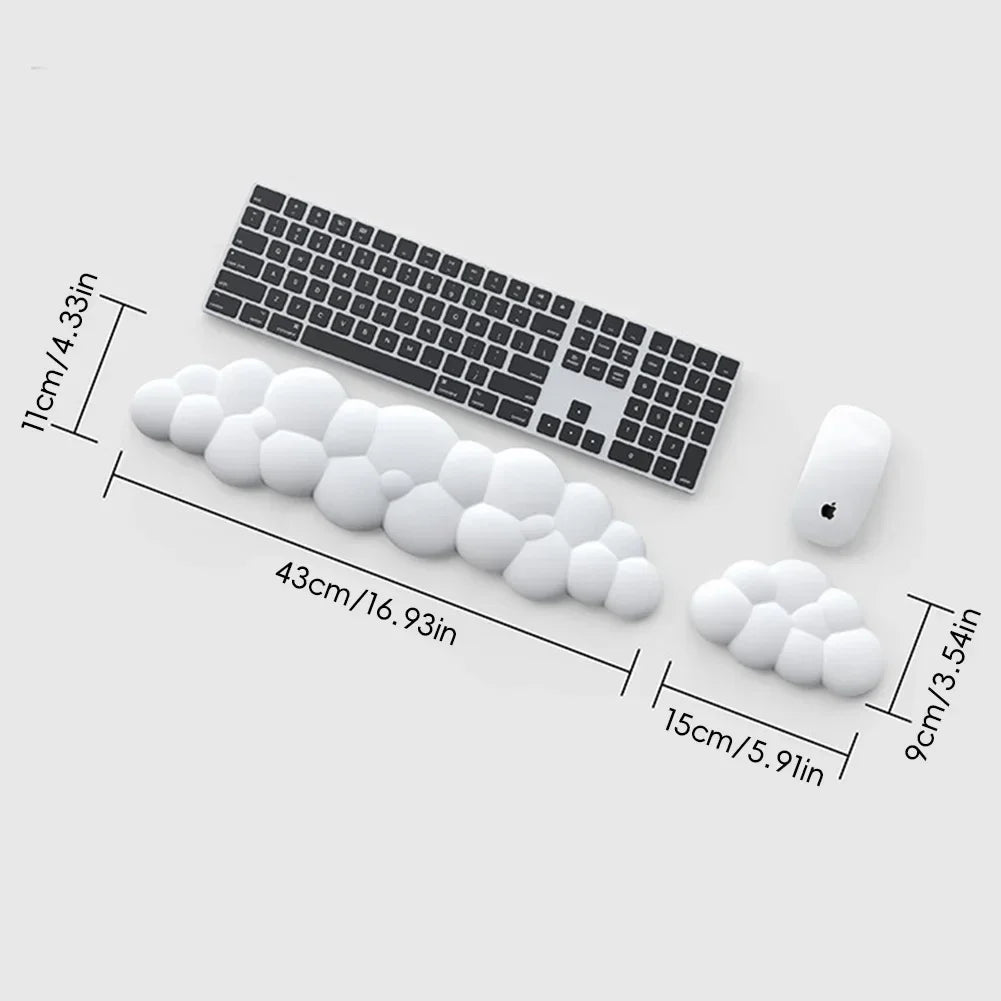 Cloud Shape Wrist Rest Pad Anti-Slip Desk Mat Memory Foam Palm Rest Ergonomic Mouse Pad Typing Wrist Rest Office Accessories