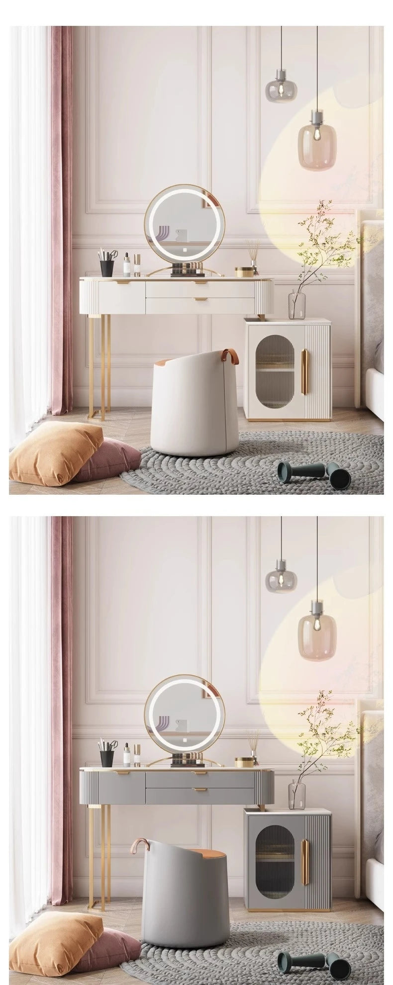 Makeup Dresser Table Vanity Filing Dressing Mobile Chest Nightstands Bedroom Komodinler Coiffeuse De Chambre Bedroom Furnitures