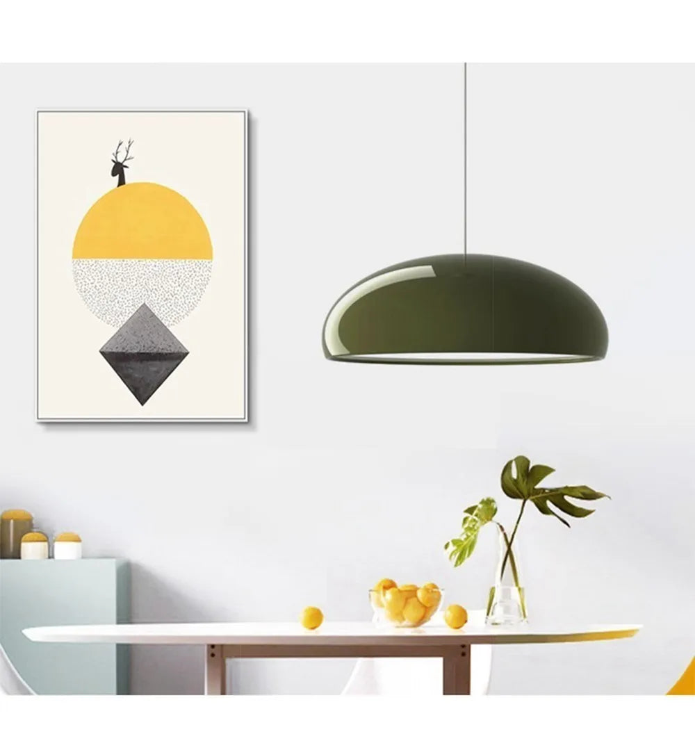 Nordic LED Pendant Light Macaron 35/45/60CM Round Hanging Luminaire Living Room Dining Room Caffee Home Lighting Decor Luminaire