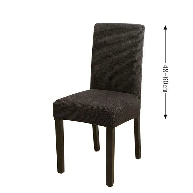 Spandex Dining Room Chairs Cover Jacquard Waterproof Cover For Chairs Washable Parsons Adjustable Seat Covers 2 4 6Set