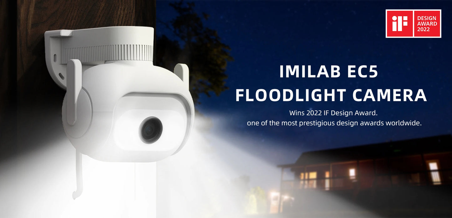 IMILAB Global Wifi Smart Outdoor Camera EC5 EC3 lite 2K Video Surveillance Floodlight Night Vision 360° Tracking For Mi Home APP