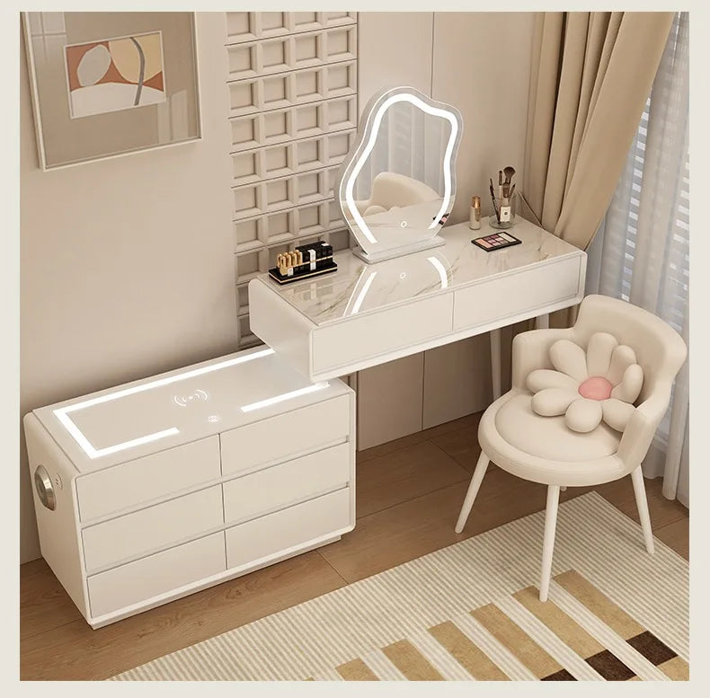 Organizer Wood Dressers Hotel Desk Storage Mobiles Organizer Dressers Sideboards Mirror Makeup Meubles De Chambre Bedroom Set
