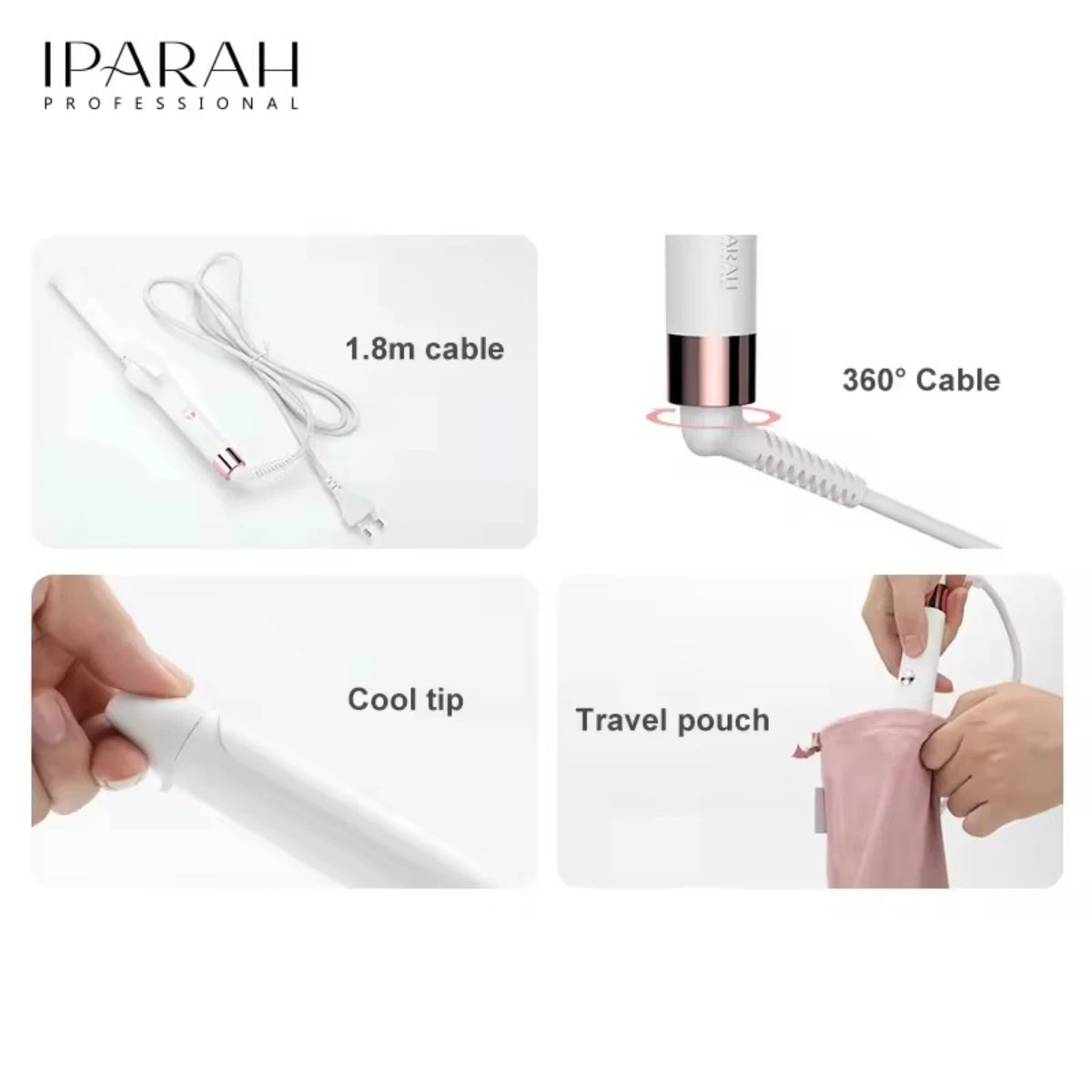 IPAHAR Hair Straightener Professional Hair Straightener Electric Hair Brushes Straightener Electric Hot Curler Wet Dry P-201