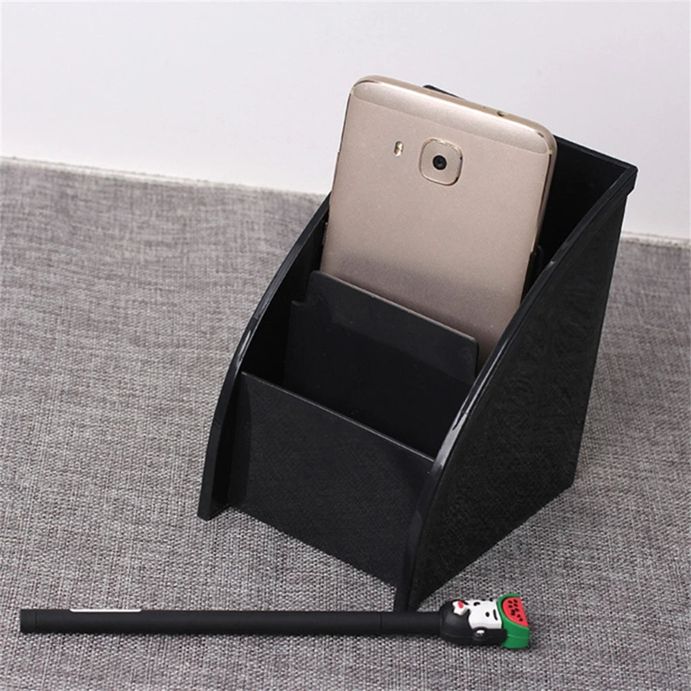 Plastic TV Remote Control Storage Holder Mobile Phone Holder Stand Washable Home Office Storage Boxes Desktop Storage Case