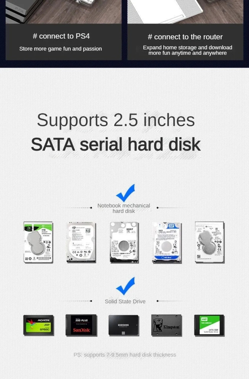 MAIWO Type C USB3.0 External Hard Drive Enclosure for 2.5 Inch 5Gbps SATA HDD and SSD Hard Disk Case Tool-Free Support UASP