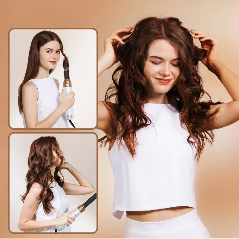 5 in 1 Hot Air Styler Comb Hair Dryer Automatic Hair Curler Professional Hair Straightener for Airwrap Household