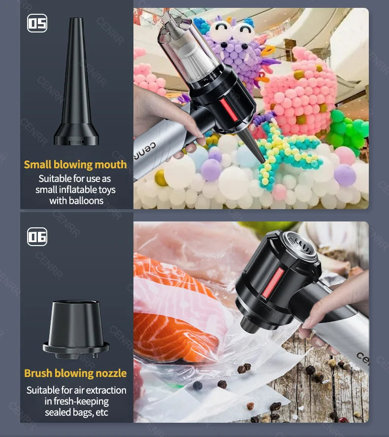 CENRR 998000PA Car Vacuum Cleaner Portable Handheld Wireless Strong Suction Car Cleaner Cleaning Machine Mini Vacuum Cleaner