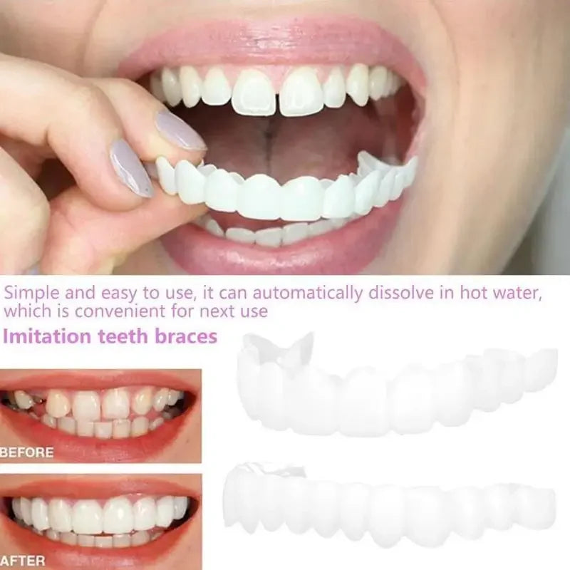 Sdatter Snap On Teeth Veneers Dentures For Men And Women Cover The Teeth Instant Confident Smile Temporary Teeth Oral Hygiene To