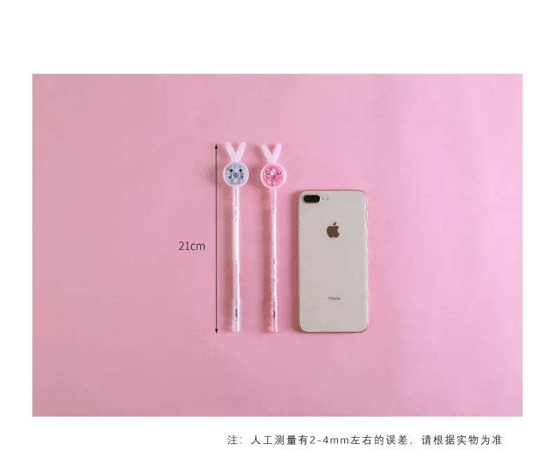 Cartoon Creative Bunny Ears Sequin Gel Pen Signature Pen Lovely Student Examination Writing Pen