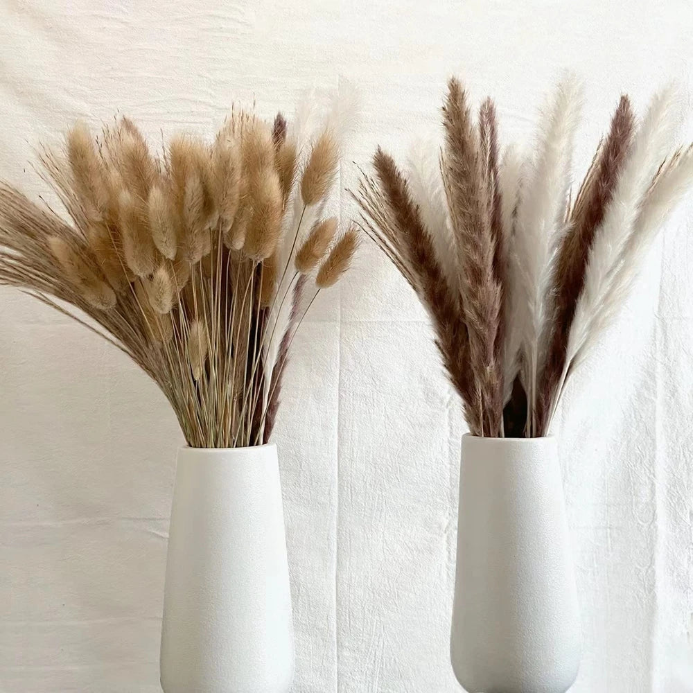 Pampas Grass Decor Boho Home Decor Bouquet Natural Fluffy Dried Flowers for Wedding Floral Arrangements Wall Farmhouse Table Dec