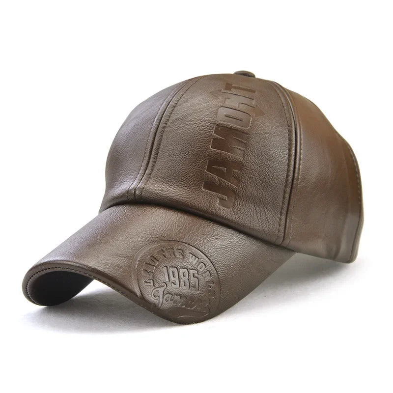 Fashion Men PU Leather Beret Autumn Winter Visor Flat Cap Thicken Warm Hat Berets Vintage England Newsboy Caps Higher Quality