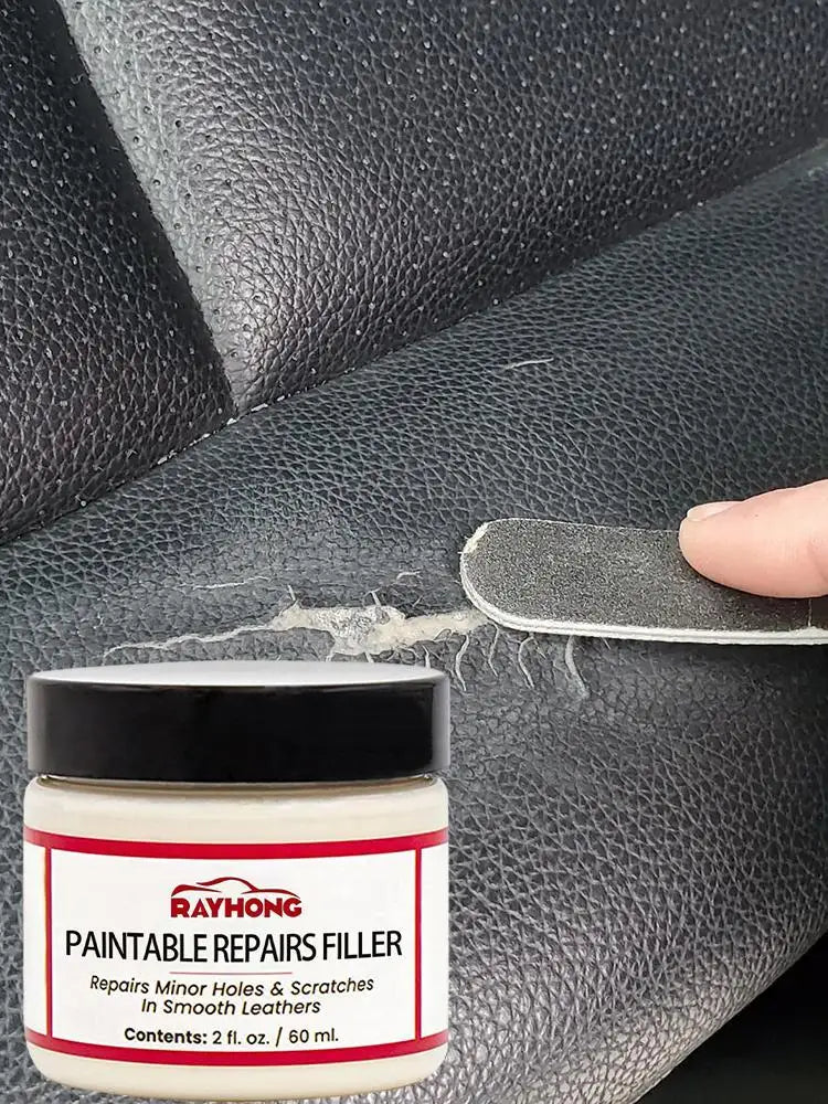 Leather Filling Paste 60ml Natural Leather Filler Repair Compound Leather Restoration Cream For Tears Crack Burns Holes Filler