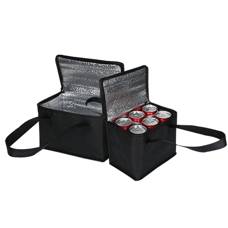 Portable Lunch Cooler Bag Folding Insulation Picnic Ice Pack Food Thermal Bag Drink Carrier Insulated Bags Food Delivery Bag