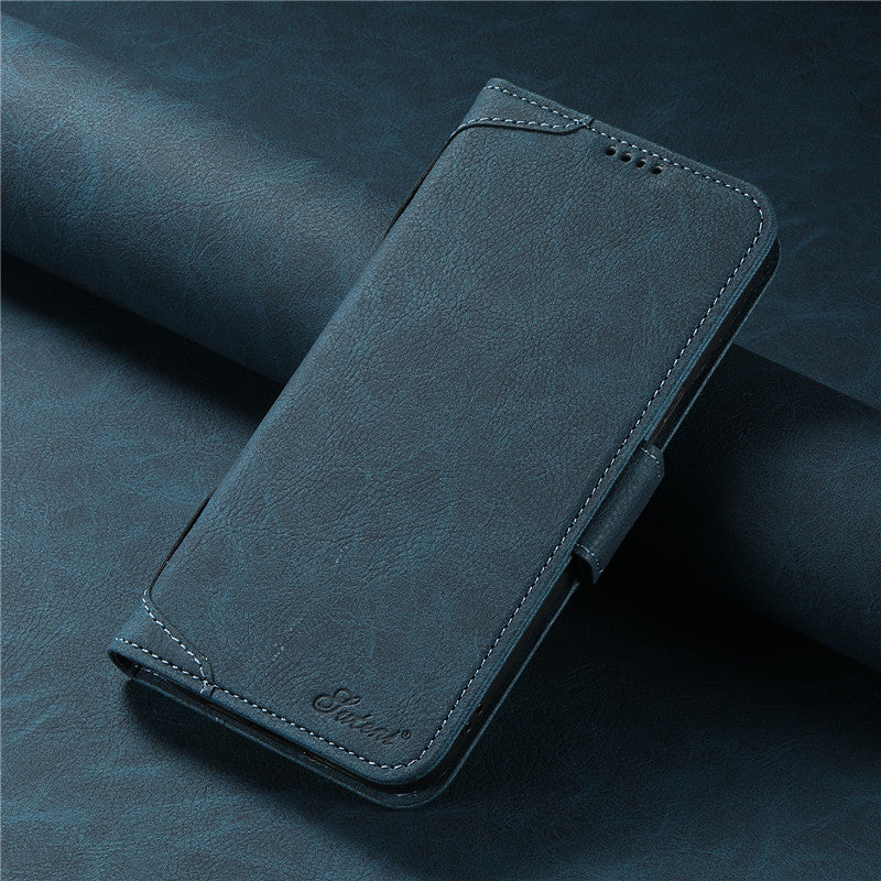 EUCAGR Magsafe Business Leather Wallet Phone Case For iPhone 12 13 14 15 Pro Max Plus 15Plus 14Pro With Flip Card Holder Cover