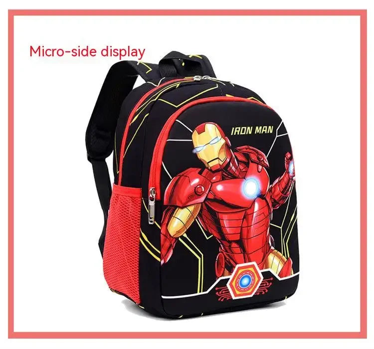 Children schoolbag spider backpack weight-reducing kindergarten Iron Man backpack cartoon large capacity boys and girls backpack