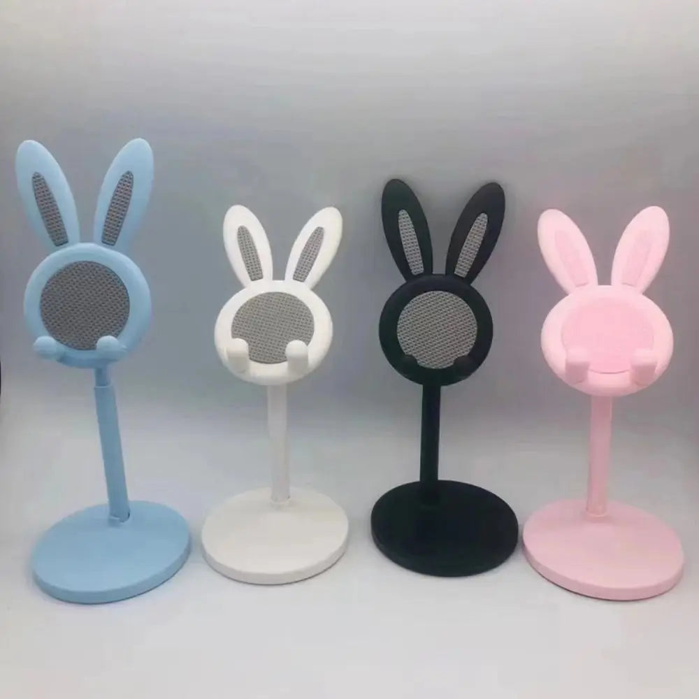 Rabbit Shape Mobile Phone Holder Stand Desktop Metal Desktop Lazy Selfie Live Support Shelf For Phone Pad Tablet Laptop Stand