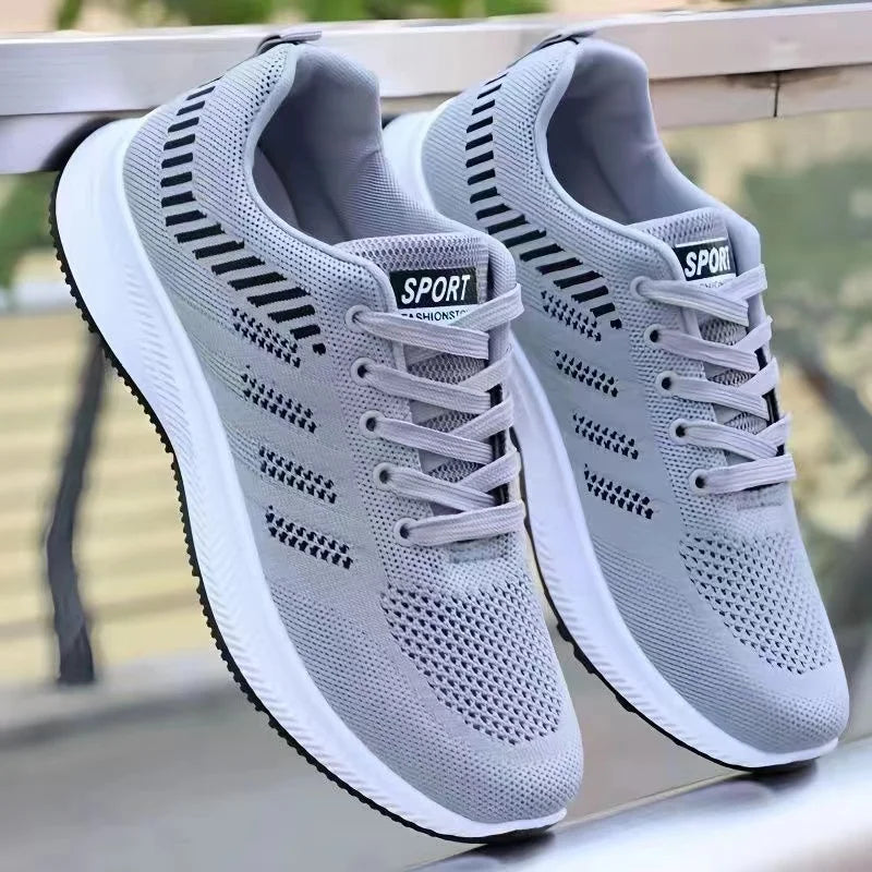 2024 Men's shoes, casual shoes, fashionable sports shoes, breathable running shoes, outdoor walking training tennis shoes 