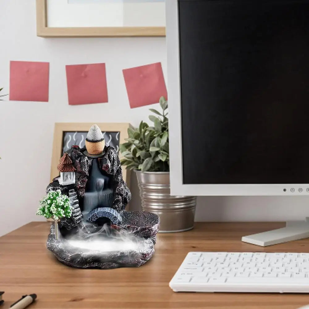 Home Waterfall Backflow Incense Burner Innovative Backflow Incense Burner Aromatherapy Ornament Home Decor For Office Yoga
